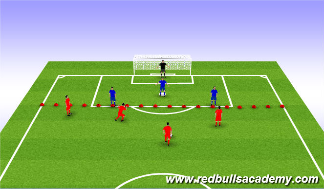 Football/Soccer Session Plan Drill (Colour): 4v3 Conditioned Game
