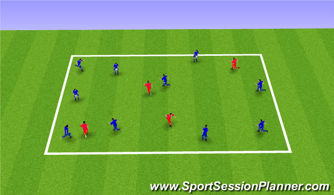 Play tag to give players a fun soccer warm up drill - Soccer Warm