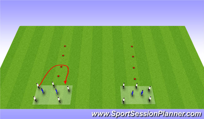Football/Soccer Session Plan Drill (Colour): Extended rondo