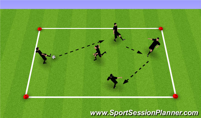 Football/Soccer Session Plan Drill (Colour): Warm up
