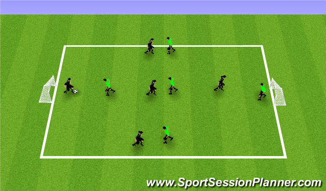 Football/Soccer Session Plan Drill (Colour): Conditioned Game