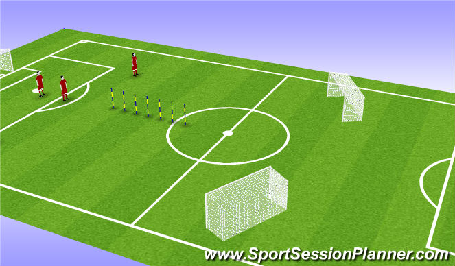 Football/Soccer Session Plan Drill (Colour): Set up