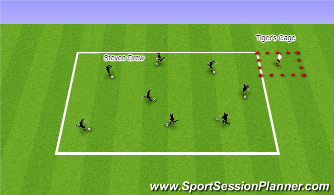Football/Soccer Session Plan Drill (Colour): Warm Up