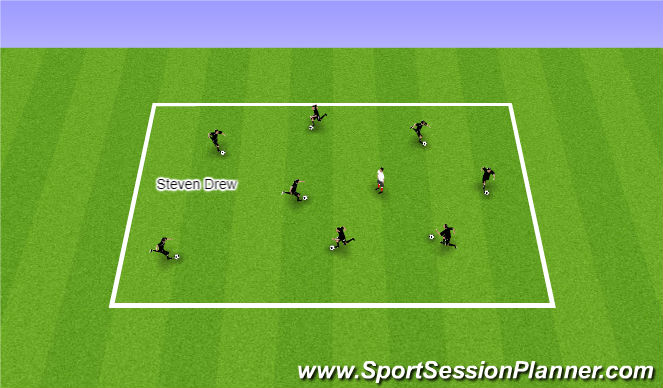 Football/Soccer Session Plan Drill (Colour): Technical 2 - T2