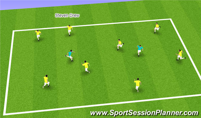 Football/Soccer Session Plan Drill (Colour): Alien Tag