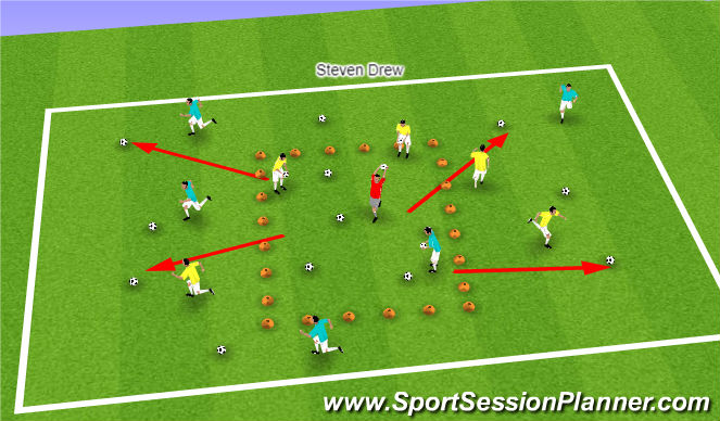 Football/Soccer Session Plan Drill (Colour): Buzz Lightyear