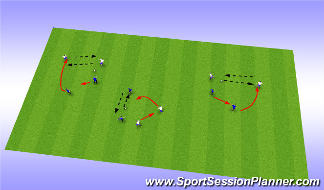 Football/Soccer Session Plan Drill (Colour): Technical Warm-up