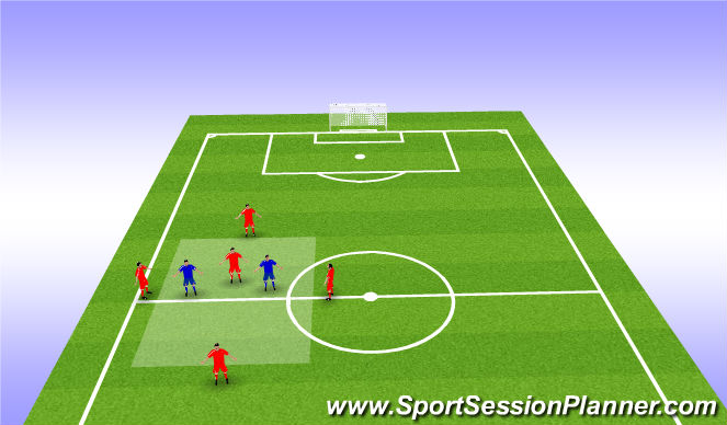 Football/Soccer Session Plan Drill (Colour): Rondo