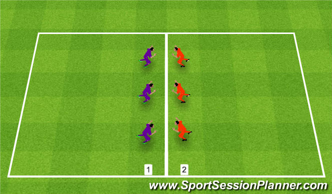 Football/Soccer Session Plan Drill (Colour): Arrival Activity - Pairs Reaction Game