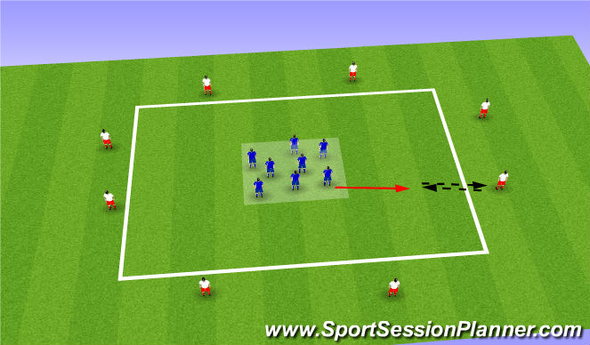 Football/Soccer Session Plan Drill (Colour): Technical warmup