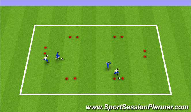 Football/Soccer Session Plan Drill (Colour): Warm Up