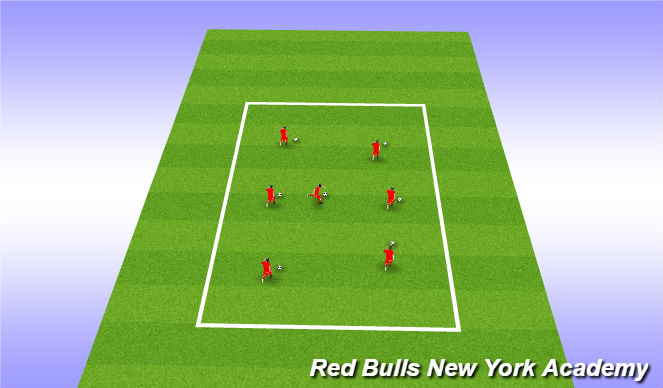 Football/Soccer Session Plan Drill (Colour): Drag back unopposed