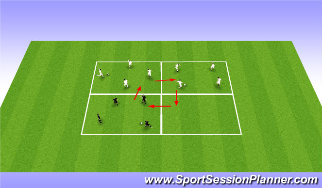 Football/Soccer Session Plan Drill (Colour): Exercise One
