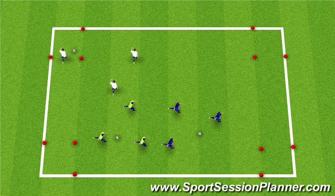 Football/Soccer Session Plan Drill (Colour): Stage 2
