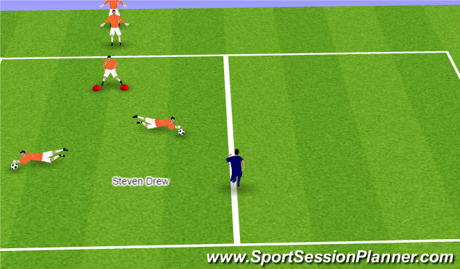 Football/Soccer Session Plan Drill (Colour): Technical