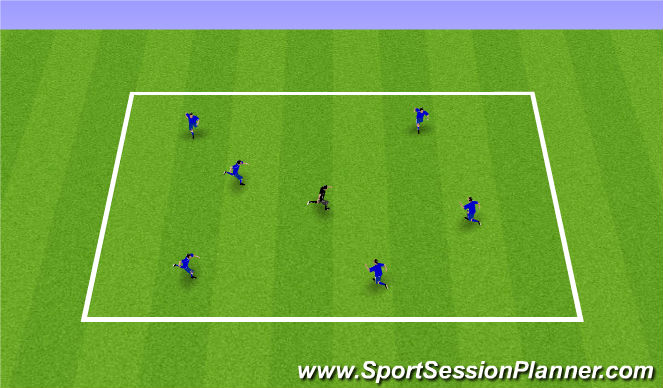 Football/Soccer Session Plan Drill (Colour): Warm Up