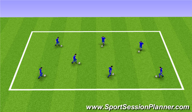 Football/Soccer Session Plan Drill (Colour): Warm Up