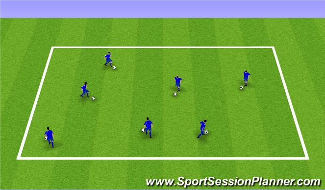 Football/Soccer Session Plan Drill (Colour): Warm Up
