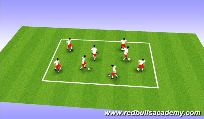 Football/Soccer Session Plan Drill (Colour): Warm up
