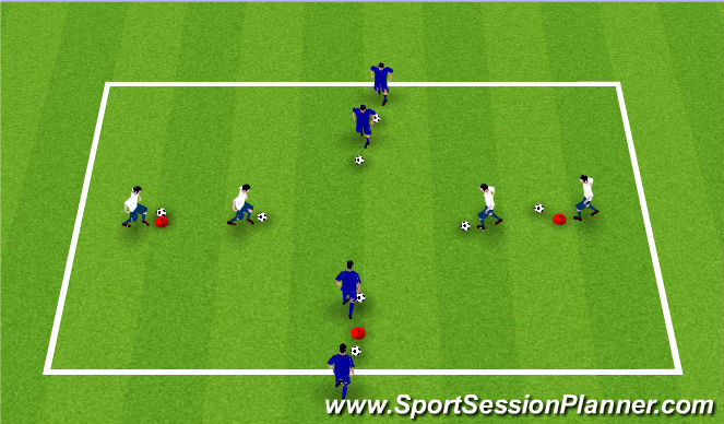 Football/Soccer Session Plan Drill (Colour): Warm Up