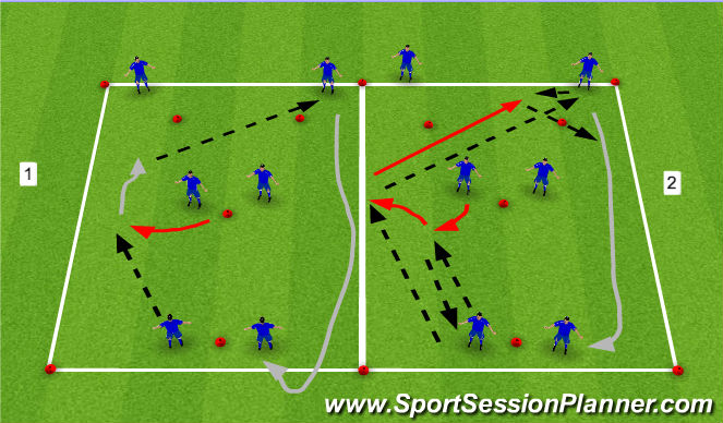 Football/Soccer Session Plan Drill (Colour): Warm Up