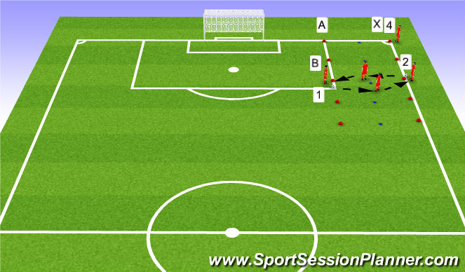 Football/Soccer Session Plan Drill (Colour): Warm Up