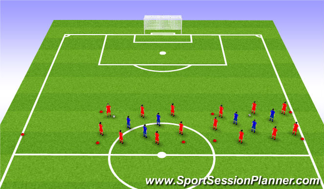 Football/Soccer Session Plan Drill (Colour): Possession