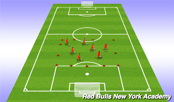 Football/Soccer Session Plan Drill (Colour): Warmup