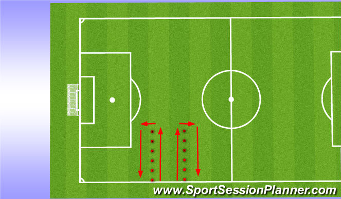 Football/Soccer Session Plan Drill (Colour): Warm Up