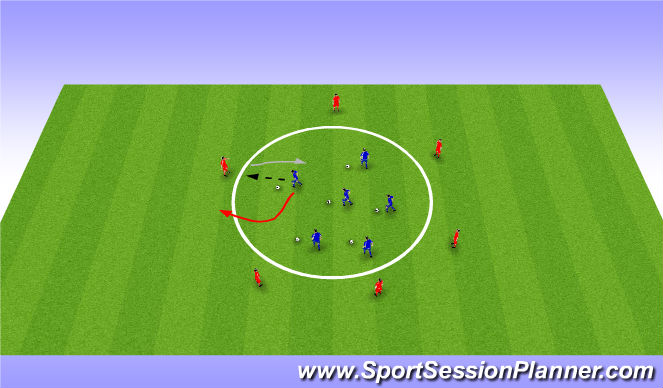Football/Soccer Session Plan Drill (Colour): side moves
