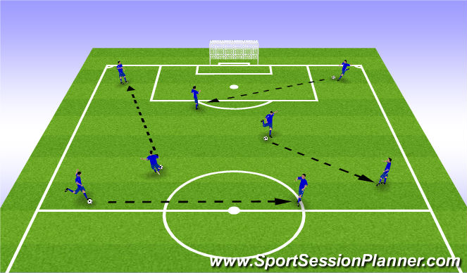 Football/Soccer Session Plan Drill (Colour): Warm Up