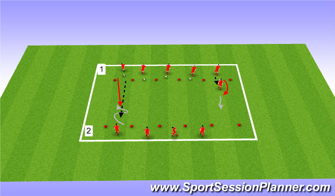 Football/Soccer Session Plan Drill (Colour): Stage 3 - Technical Preparation