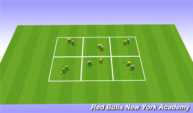 Football/Soccer Session Plan Drill (Colour): Arena Keep Away Warmup