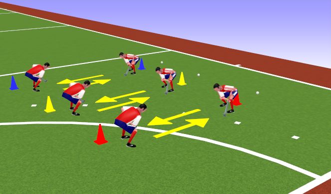 Hockey Session Plan Drill (Colour): Schuiven