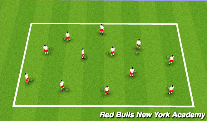 Football/Soccer Session Plan Drill (Colour): Juggling