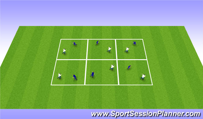 Football/Soccer Session Plan Drill (Colour): Warm Up: Knee Slap