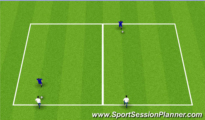 Football/Soccer Session Plan Drill (Colour): Defending Warm-up