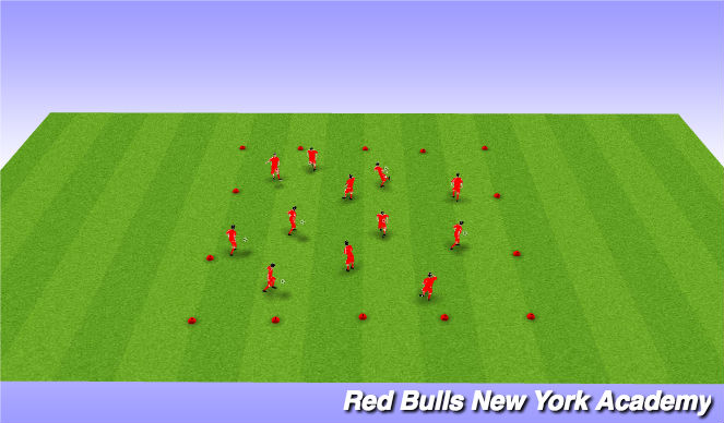 Football/Soccer Session Plan Drill (Colour): Juggling Warm-Up