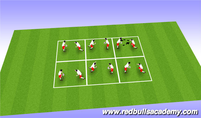 Football/Soccer Session Plan Drill (Colour): Warm-Up