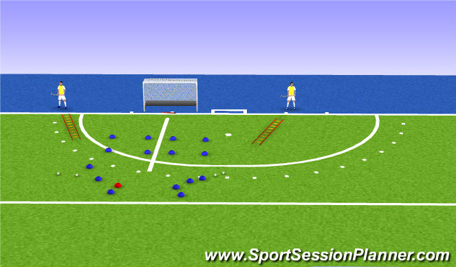 Hockey Session Plan Drill (Colour): ASM ladders