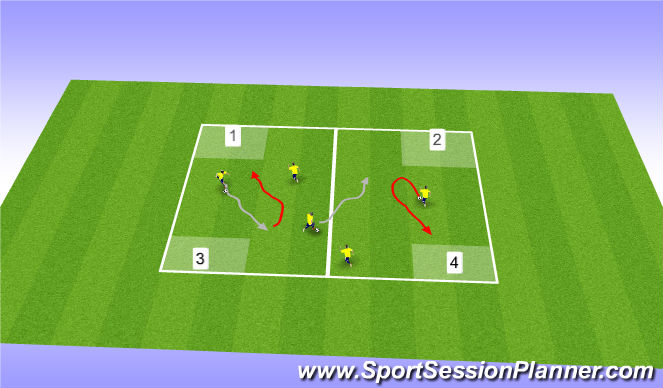 Football/Soccer Session Plan Drill (Colour): Warm up