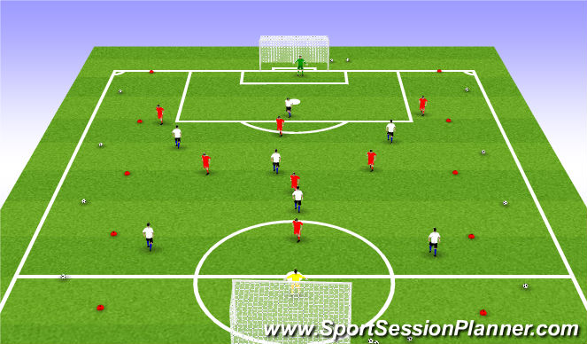 Fútbol Ejercicio del Plan de Sesiones (Color): SSG