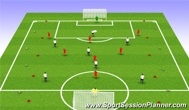 Fútbol Ejercicio del Plan de Sesiones (Color): SSG