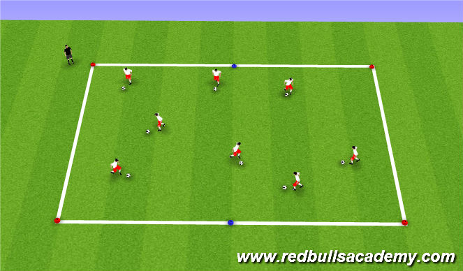 Football/Soccer Session Plan Drill (Colour): Warm Up