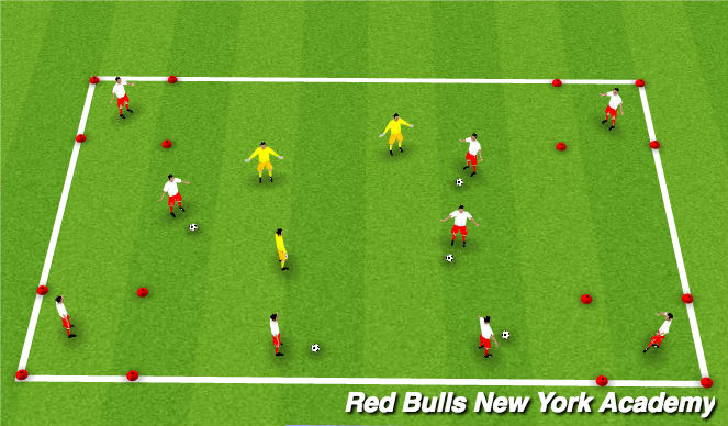 Football/Soccer Session Plan Drill (Colour): Warm Up With Game