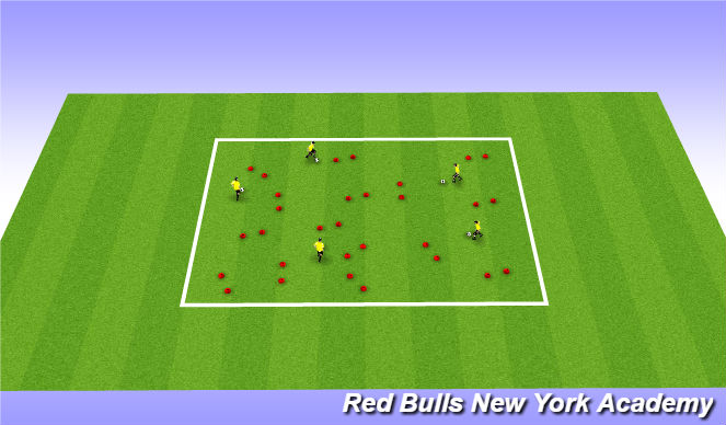 Football/Soccer Session Plan Drill (Colour): Gate Explorers Game