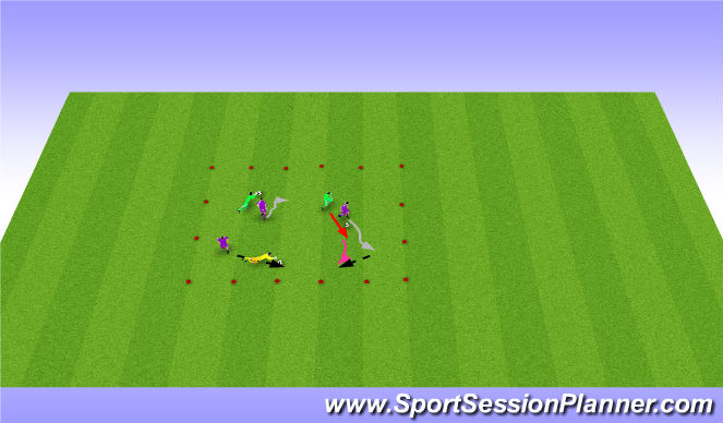 Football/Soccer Session Plan Drill (Colour): Stalking: Follow Leader