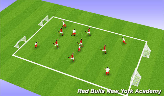 Football/Soccer Session Plan Drill (Colour): Warm up