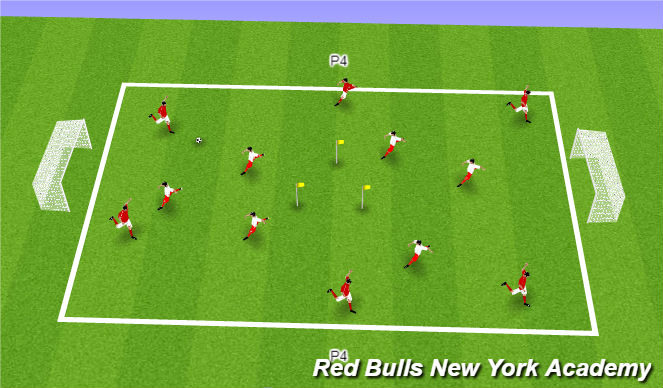 Football/Soccer Session Plan Drill (Colour): Main Theme 2 (Option 2)