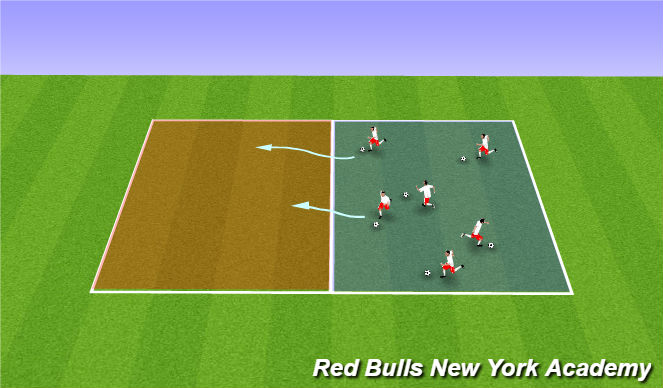 Football/Soccer Session Plan Drill (Colour): Warmup